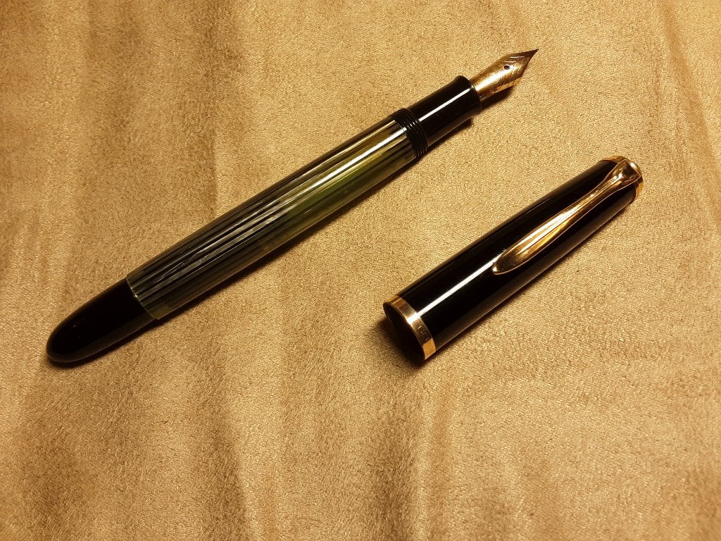 Pelikan M400 Grey striped FP, Collections, Autres marques, Avec boîte, Stylo, Enlèvement