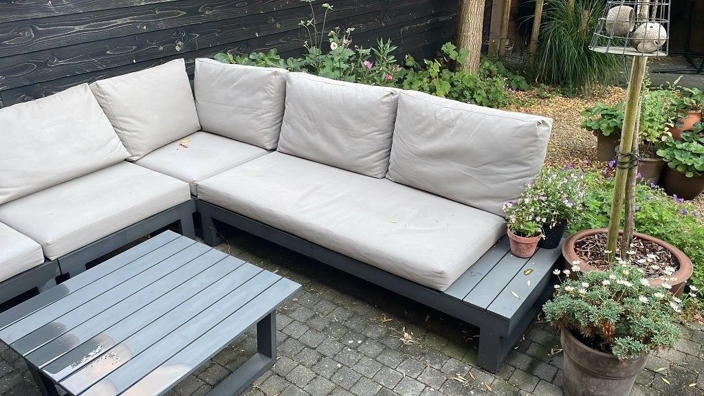 Loungeset, Tuin en Terras, Ophalen, Gebruikt, 6 zitplaatsen, Bank