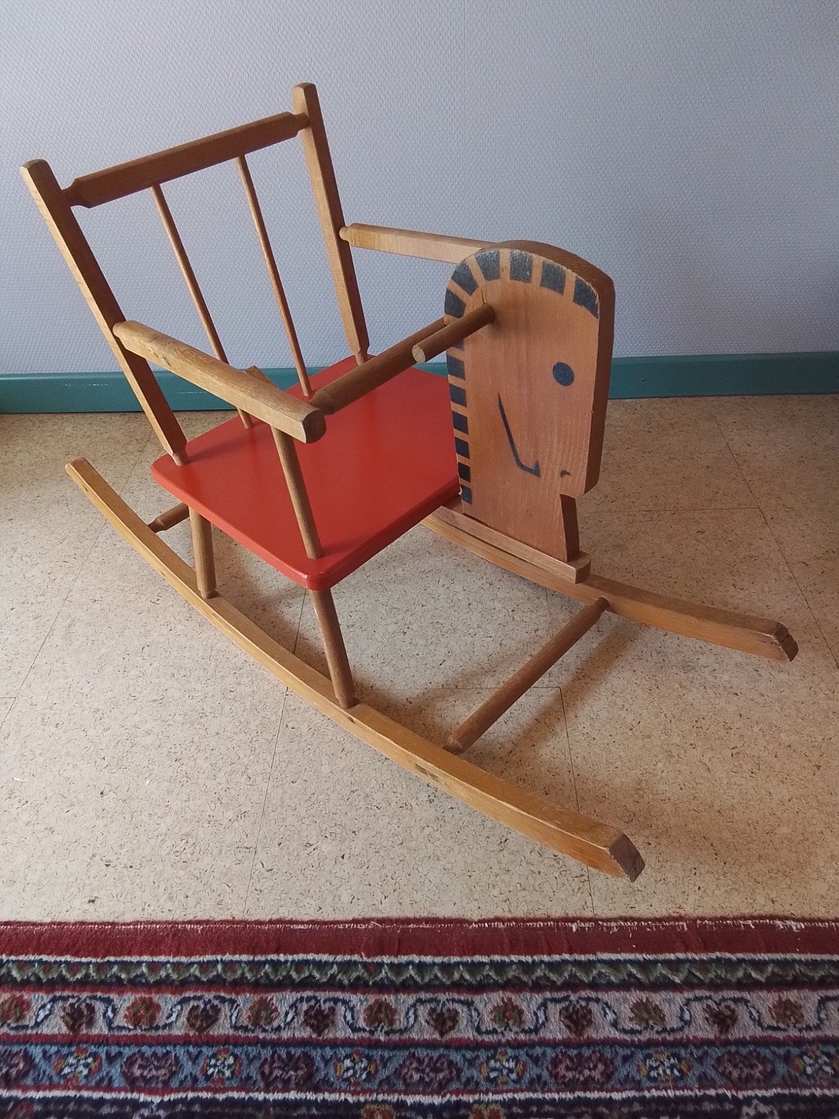 vintage schommelpaard, Ophalen