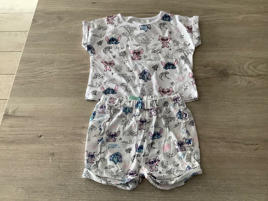 Disney Stitch baby zomer pakje (Maat 74), Kinderen en Baby's, Meisje, Disney-Primark, Ophalen of Verzenden, Zo goed als nieuw