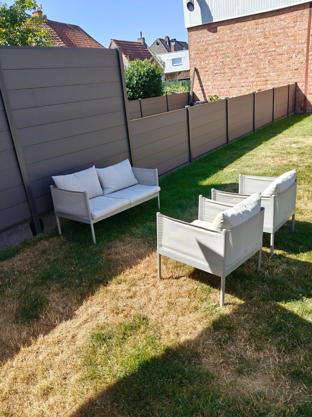 loungeset licht grijs, Tuin en Terras, Ophalen, Loungeset