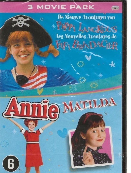 3 dvd movie pack - Annie Mathilda & Pippi langkous, Ophalen of Verzenden