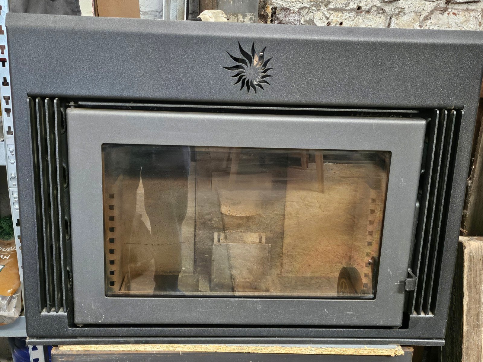 inbouw pellet kachel, Ophalen, Inbouw