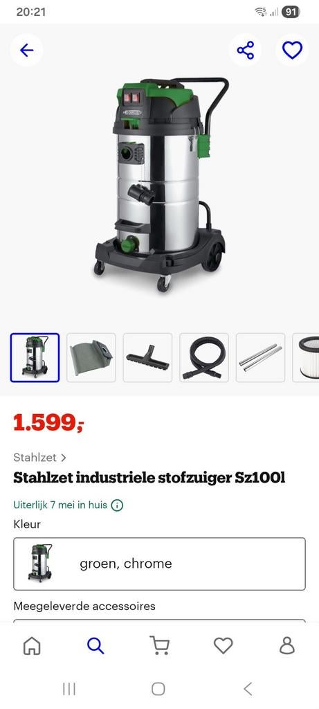 STAHLZET stofzuiger, Doe-het-zelf en Bouw, Ophalen