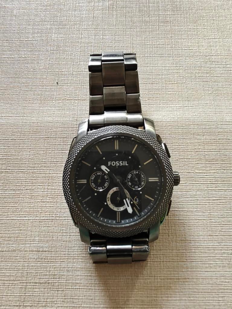Fossil titanium kleur horloge, Ophalen, Gebruikt, Polshorloge
