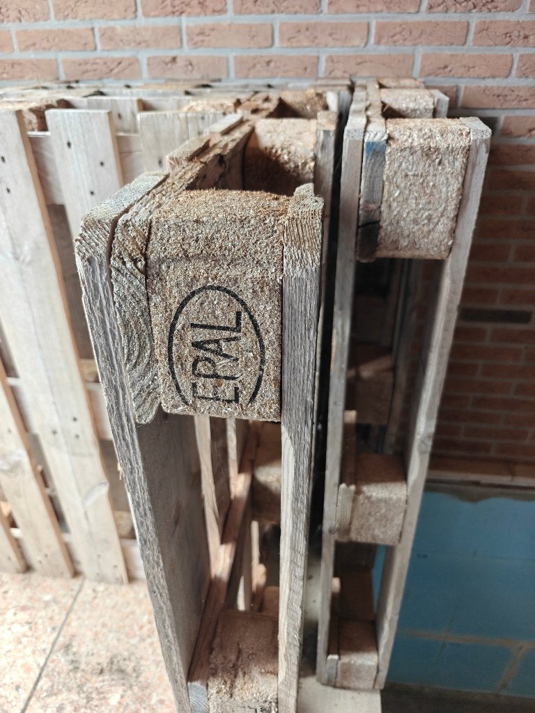 Europallet EPAL - 6 stuks - 40 euro, Doe-het-zelf en Bouw, Ophalen, Gebruikt, Pallet, Geïmpregneerd