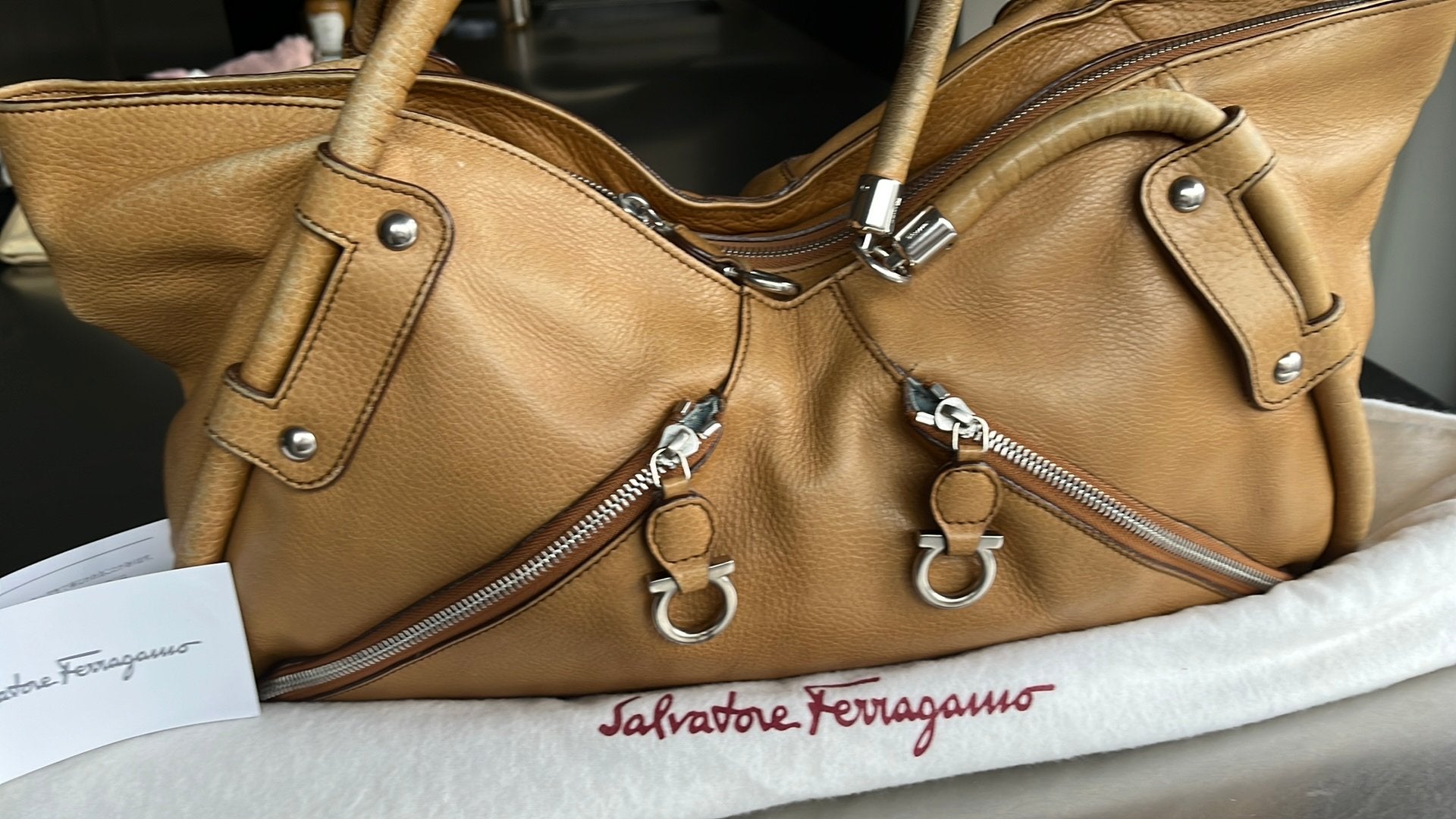 Vintage Salvatore Ferragamo année 2000, Enlèvement, Utilisé, Sac à main