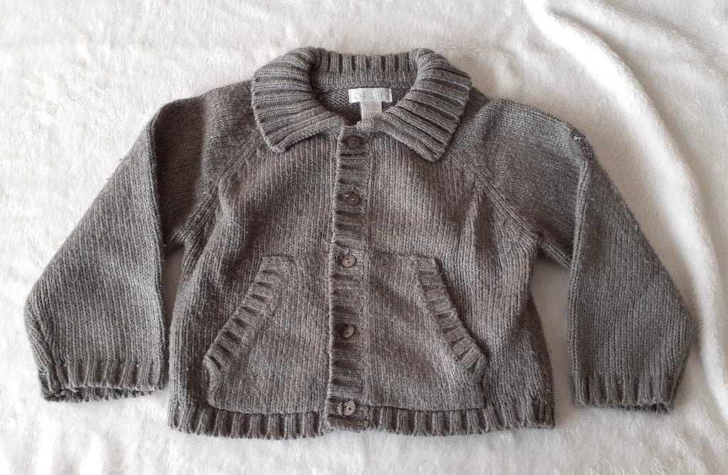 Baby gebreid warm vestje grijs Obaïbi 74, Ophalen of Verzenden, Nieuw, Jongetje of Meisje, Truitje of Vestje