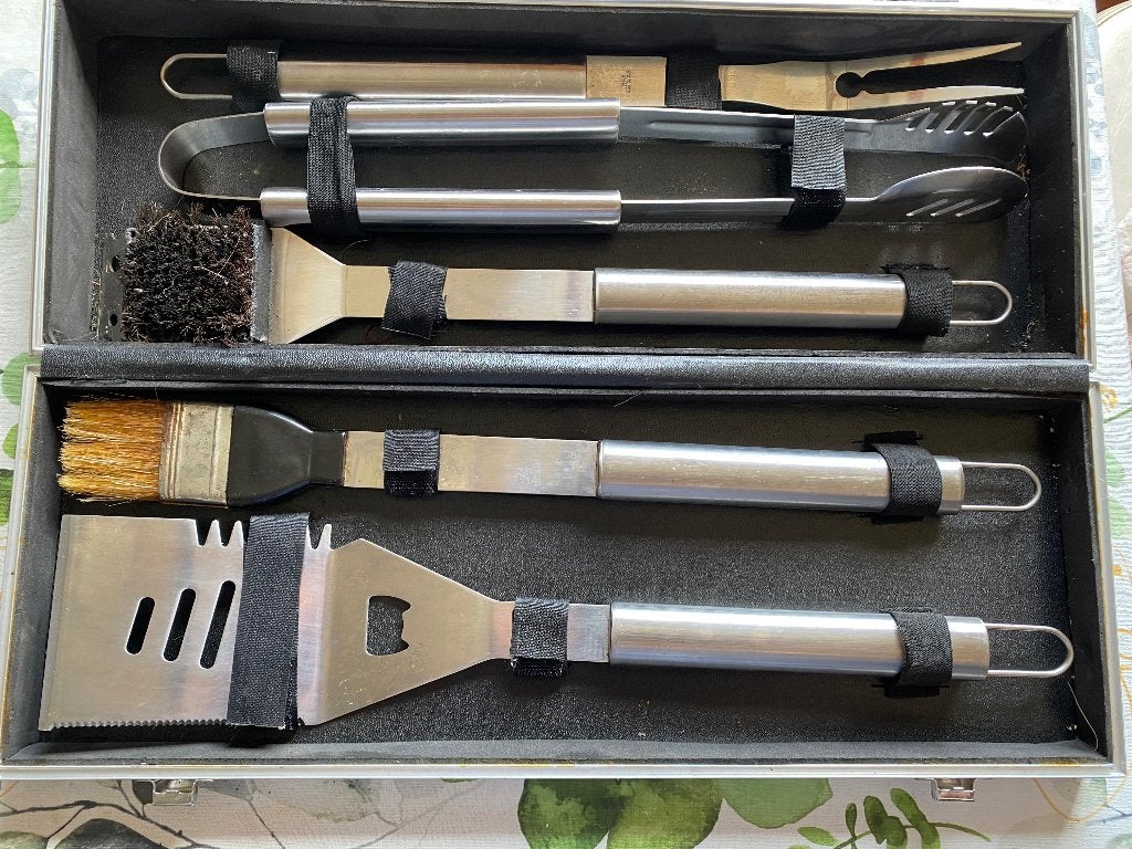 5 accessoires voor de BBC in de metalen behuizing, Ophalen of Verzenden, Gebruikt, Inox Meubilair