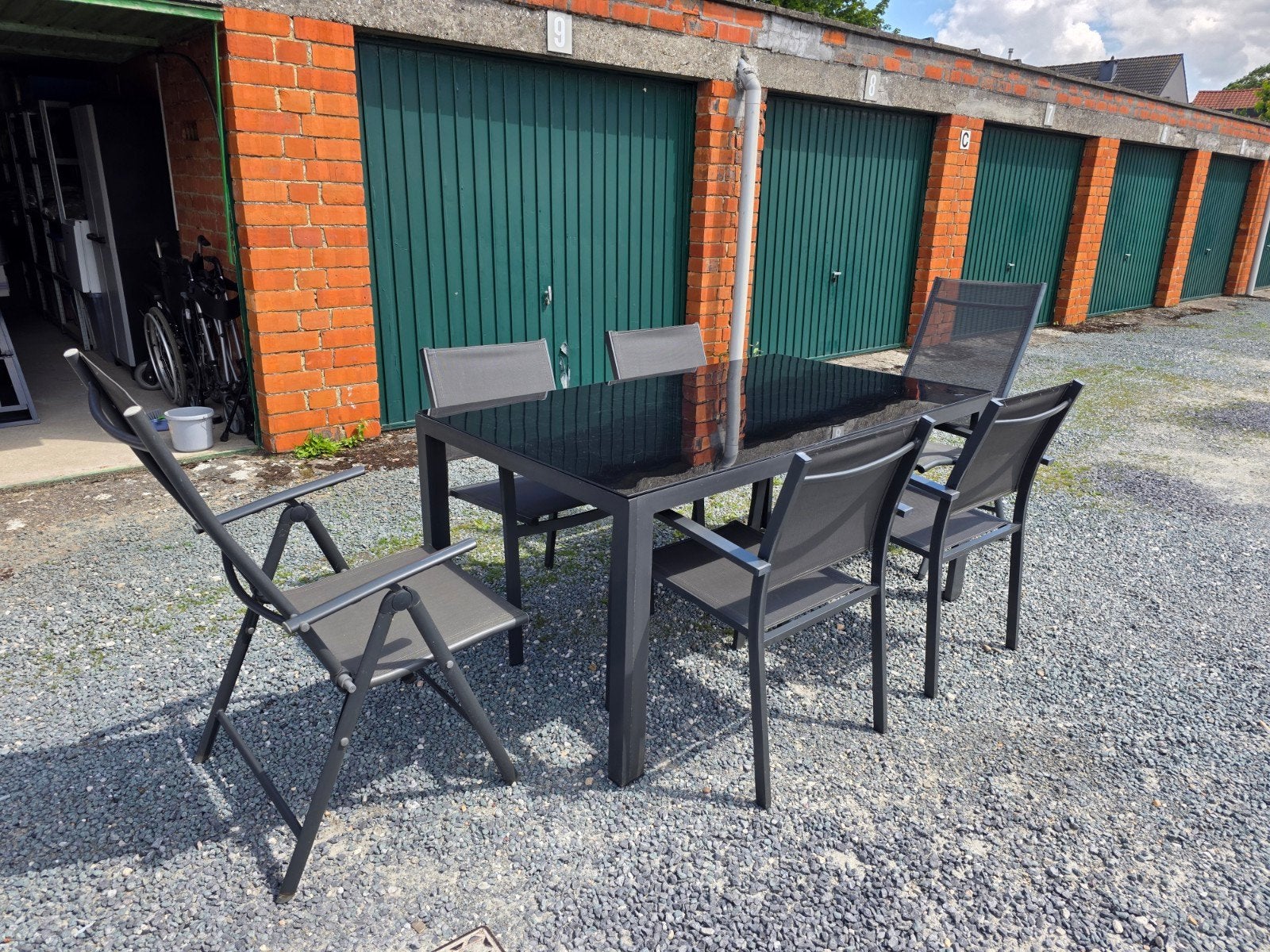 Tuinttafel met stoelen, Tuin en Terras, Ophalen