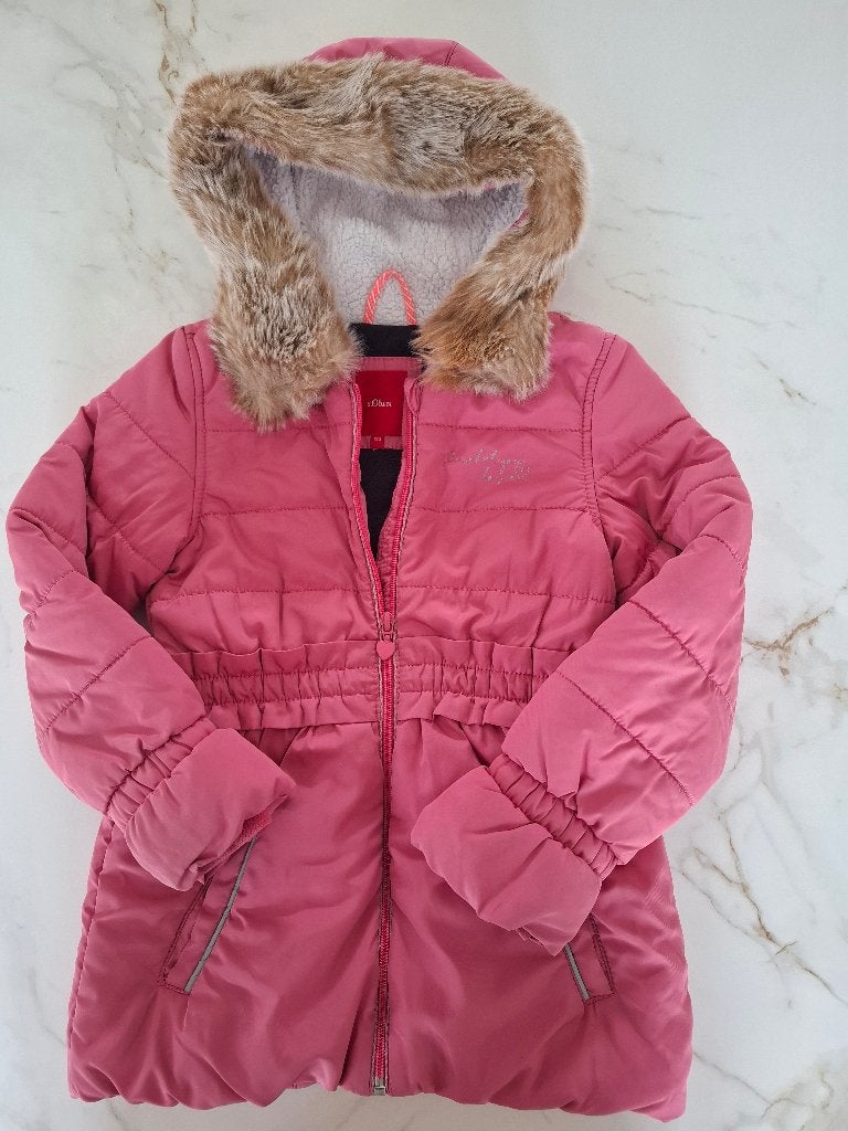 Winterjas meisje S.Oliver maat 122, Kinderen en Baby's, Meisje, Ophalen of Verzenden, Zo goed als nieuw, Jas