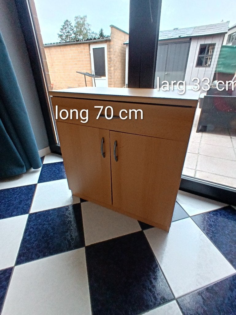 Petit meuble de rangement en bois clair, Maison & Meubles, Armoires | Commodes, Utilisé, Moins de 100 cm, 50 à 100 cm, 25 à 50 cm