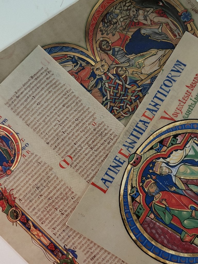 3 postkaarten Winchester Bible – Middeleeuwse kunst, Verzenden, 1980 tot heden, Ongelopen, Engeland