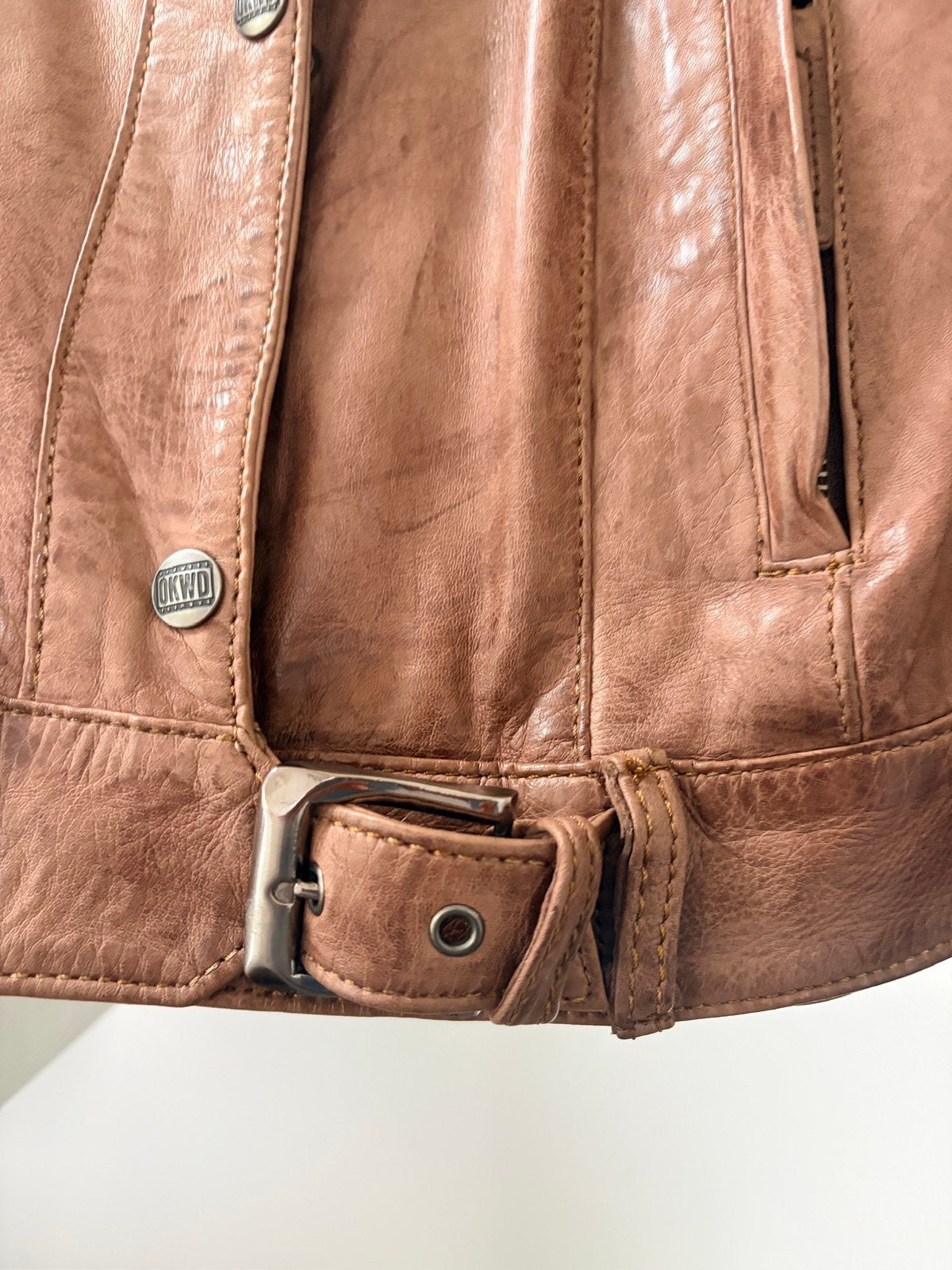Veste en cuir pour femme M/L, Enlèvement, Porté, Taille 38/40 (M), Manteau