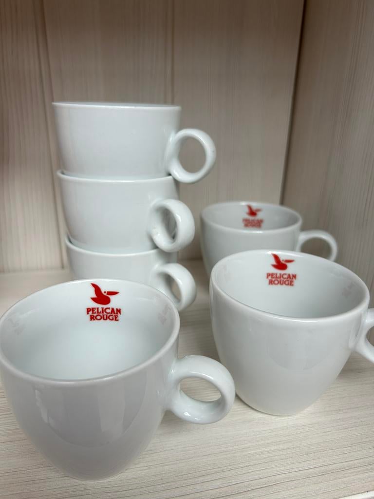 27 tasses à café non utilisées, le pélican rouge, Enlèvement, Comme neuf