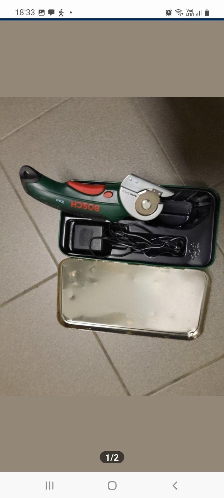Bosch haakse slijper, Ophalen