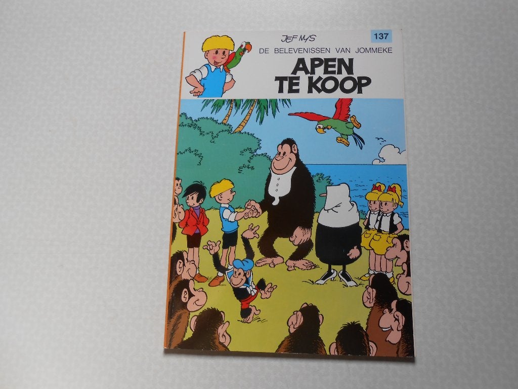 Jommeke 137 Apen te koop 1986 1 ste druk., Enlèvement ou Envoi, Une BD, Jef Nys., Comme neuf