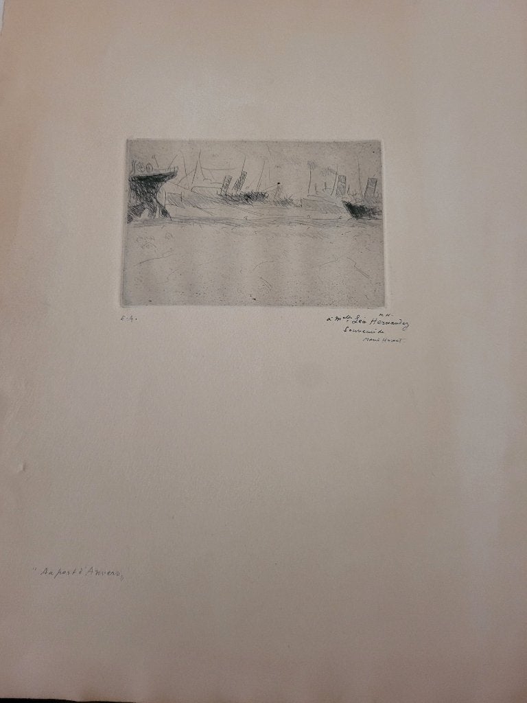Marie Howet Aux-Port d'Anvers, Antiquités & Art, Enlèvement ou Envoi, Expressionniste, Impression, Papier