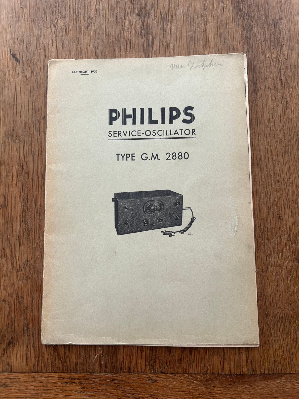 Service manual van philips GM 2880, Ophalen of Verzenden, Gebruikt