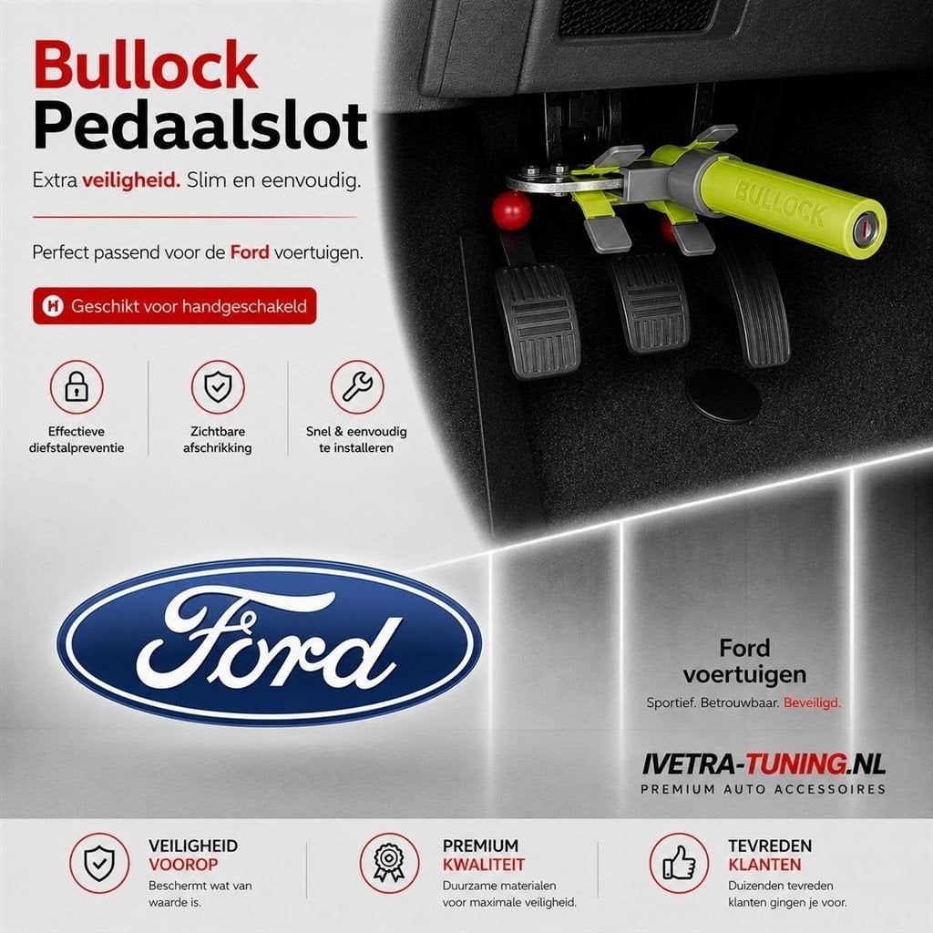 Pedaalslot Ford | Pedaalklem Ford | Beveiliging Ford, Ophalen of Verzenden, Nieuw