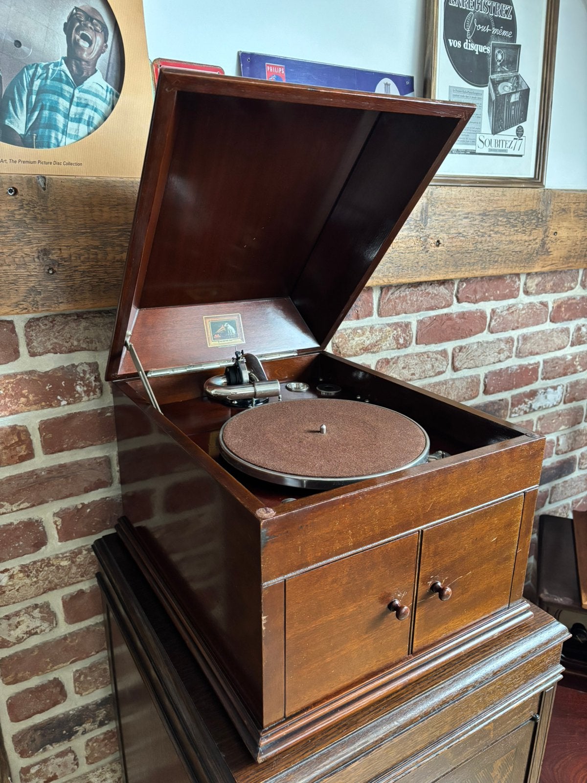 Gramophone Phonographe His Master’s voice, Enlèvement ou Envoi