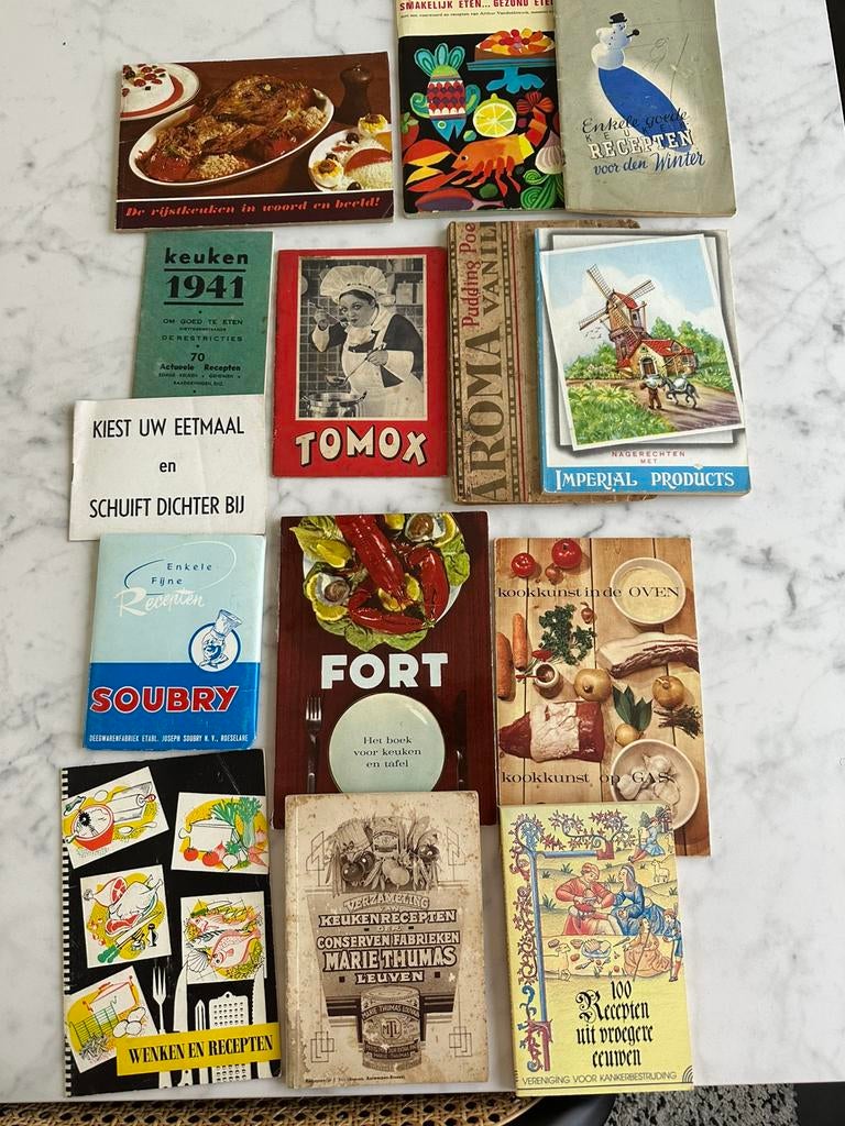 Kookboekjes oud, Ophalen, Gelezen, Europa, Overige typen