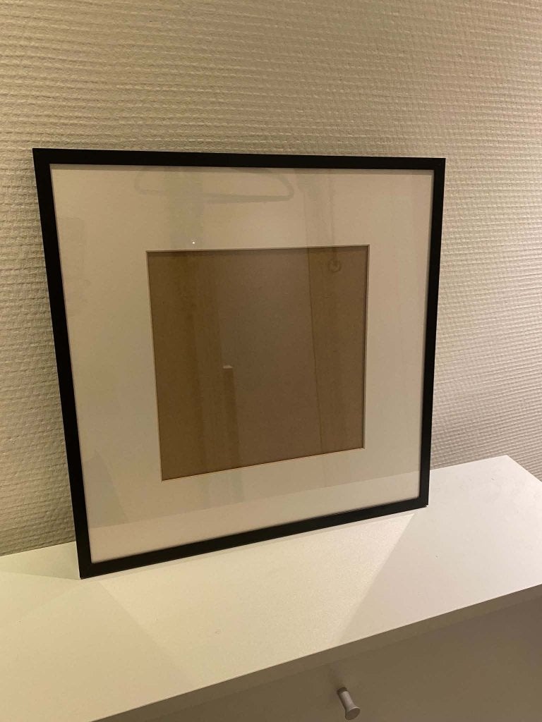 Fotokaders IKEA 32x32 zwart, Audio, Tv en Foto, Ophalen, Met passe-partout, Standaard fotolijst, Zo goed als nieuw