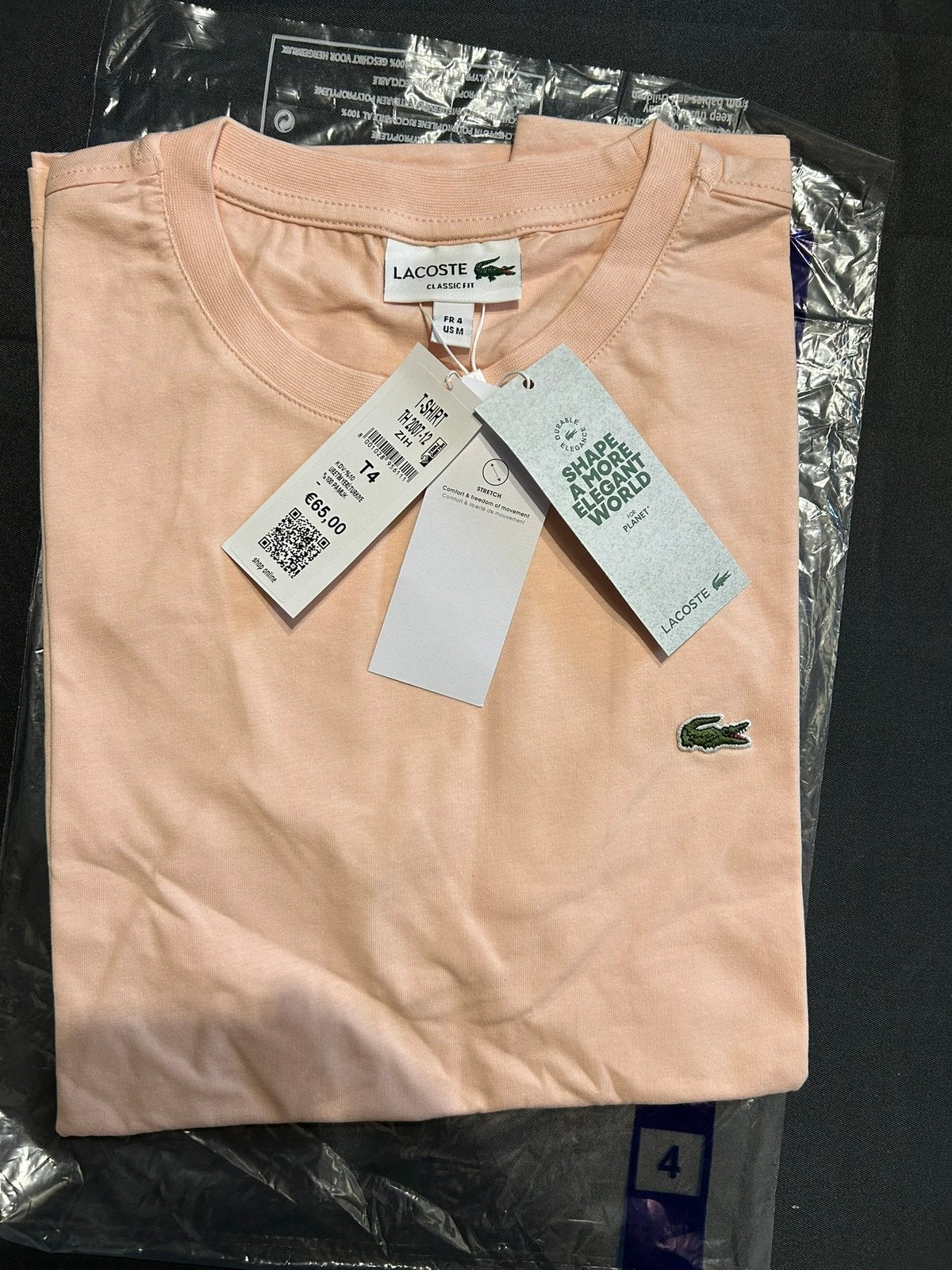 Teeshirt rose lacoste, Envoi, Neuf, Taille 48/50 (M), Rose