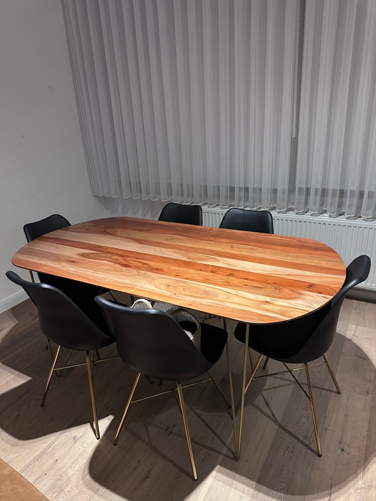 Eettafel met 6 stoelen vanuit maisons du monde, Ophalen, 50 tot 100 cm, Zo goed als nieuw, Vijf personen of meer