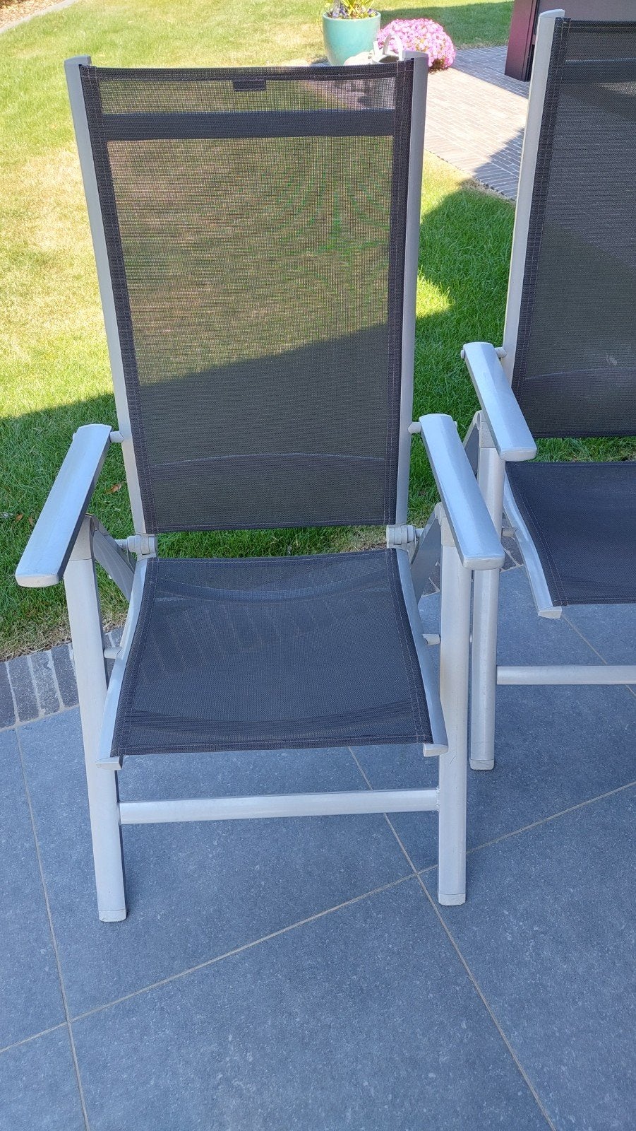 2 chaises de plage réglables, Jardin & Terrasse, Enlèvement, Utilisé, Synthétique, Ajustable