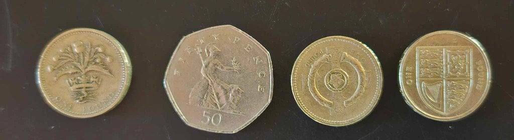 Monnaie pièce anglaise one pound /fifty pence 50 Royaume Uni, Enlèvement ou Envoi, Monnaie en vrac