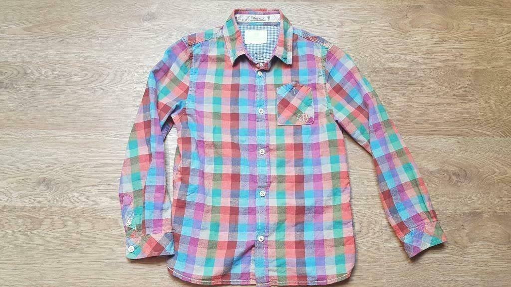 gekleurd hemd Scotch Shrunk maat 128, Kinderen en Baby's, Overhemd of Blouse, Ophalen of Verzenden, Zo goed als nieuw, Jongen