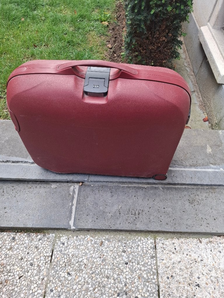 Valise samsonite à roulettes bordeaux, Enlèvement ou Envoi, Plastique dur, Moins de 35 cm, Comme neuf