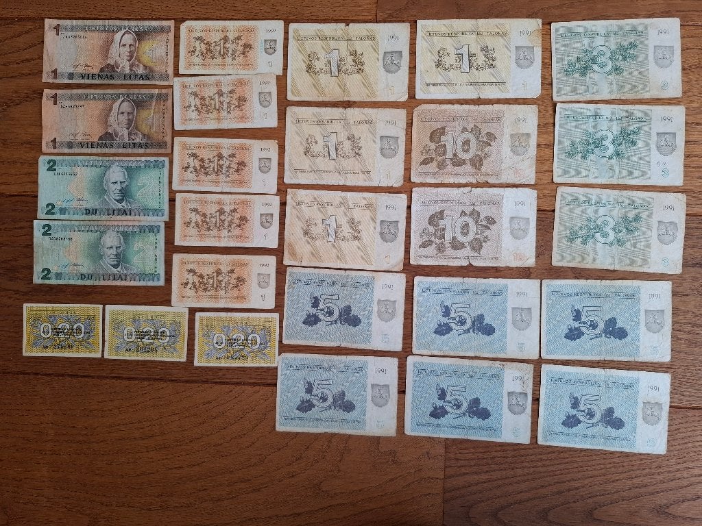 Lot en vrac de billets de banque lituaniens, Enlèvement ou Envoi, Autres pays, Série