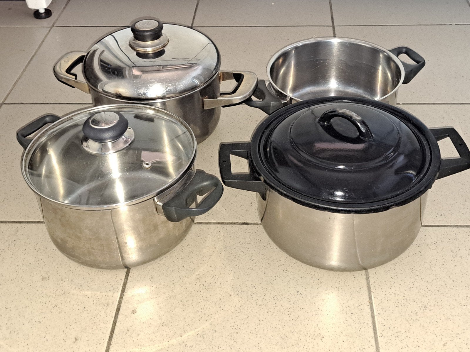 kookpoten 2steinbach rvs 18/10 2x amc schuman rvs 18/10, Ophalen, AMC