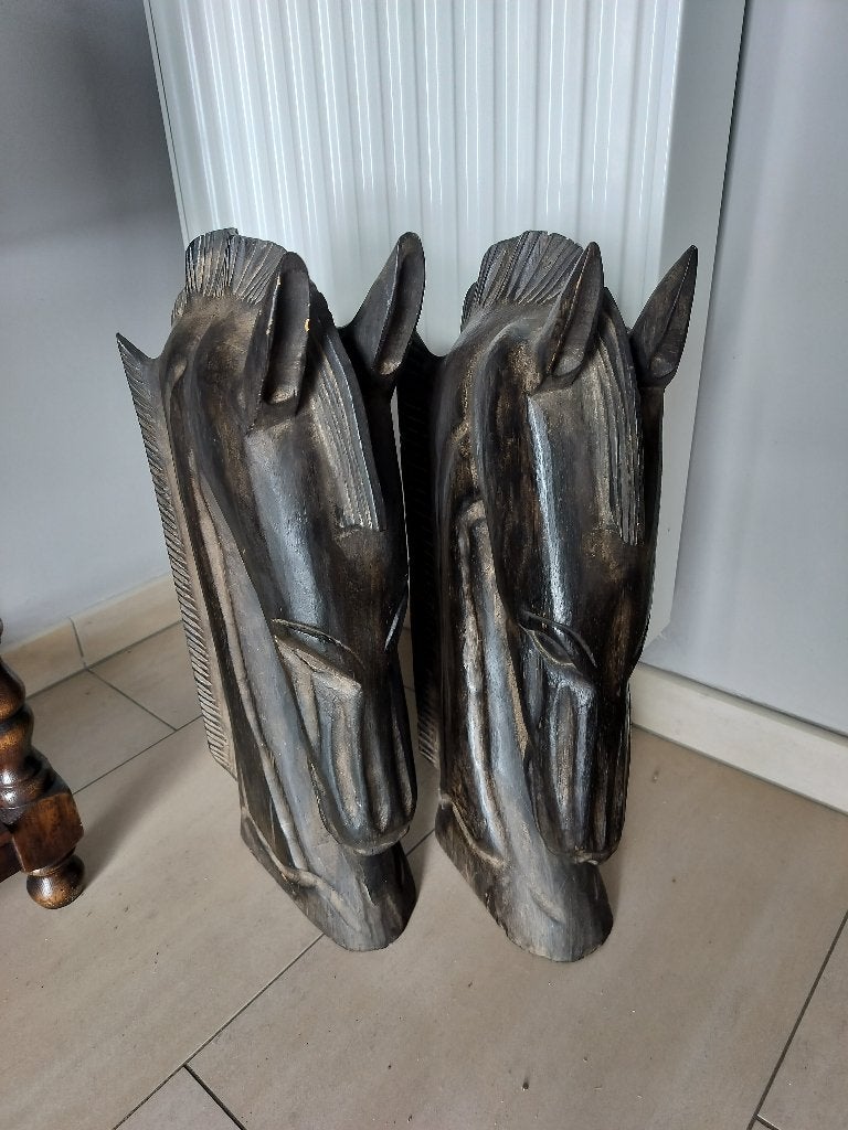 houten paardenhoofden, Ophalen of Verzenden
