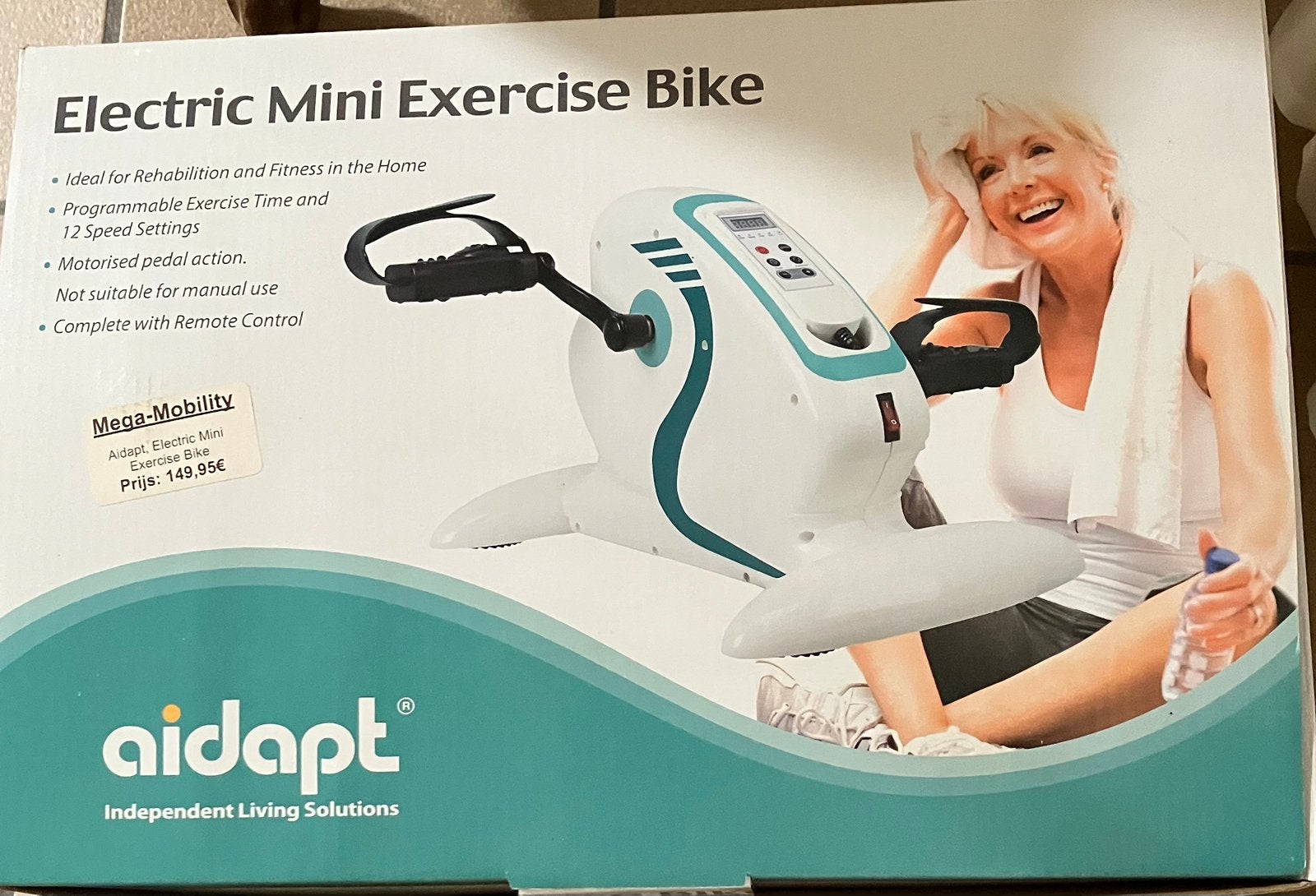 Aidapt elektrische mini-hometrainer, Sport en Fitness, Ophalen, Zo goed als nieuw