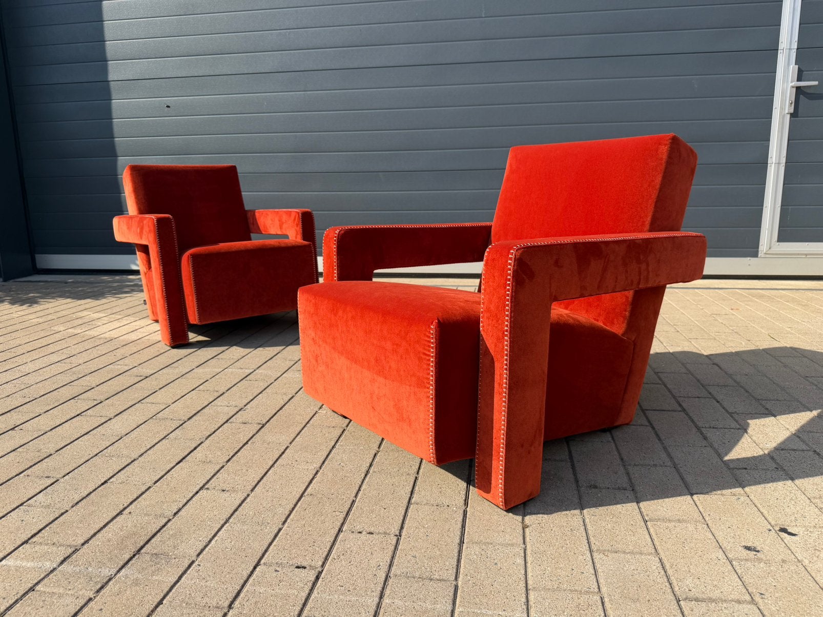 2x Cassina Utrecht chair Terracotta, G. Rietveld ÉTAT NEUF !, Enlèvement ou Envoi, Sede artifort b&b italia knoll vitra togo eames flos cor edra