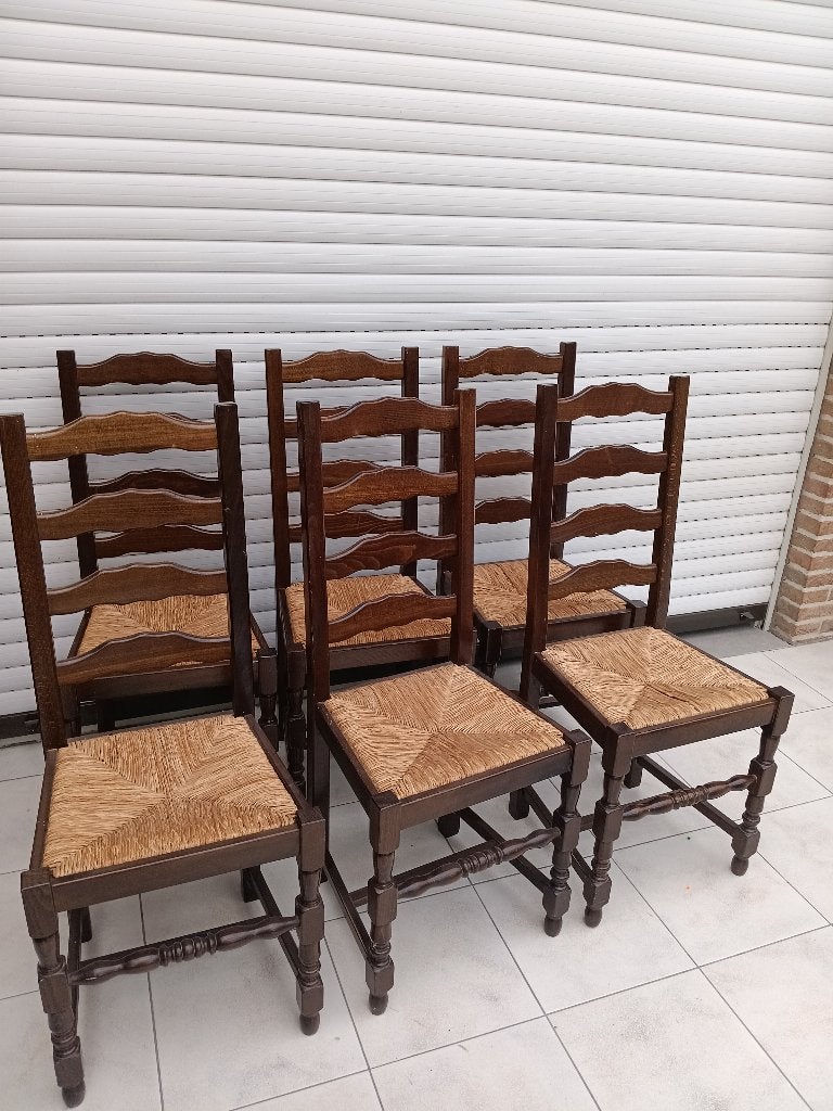 Stoelen, Huis en Inrichting, Stoelen, Ophalen, Gebruikt, Bruin, Hout
