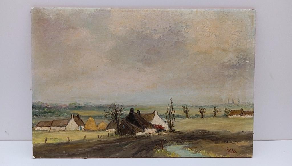 FOKKE schilderij, Antiek en Kunst, Kunst | Schilderijen | Klassiek, Ophalen of Verzenden