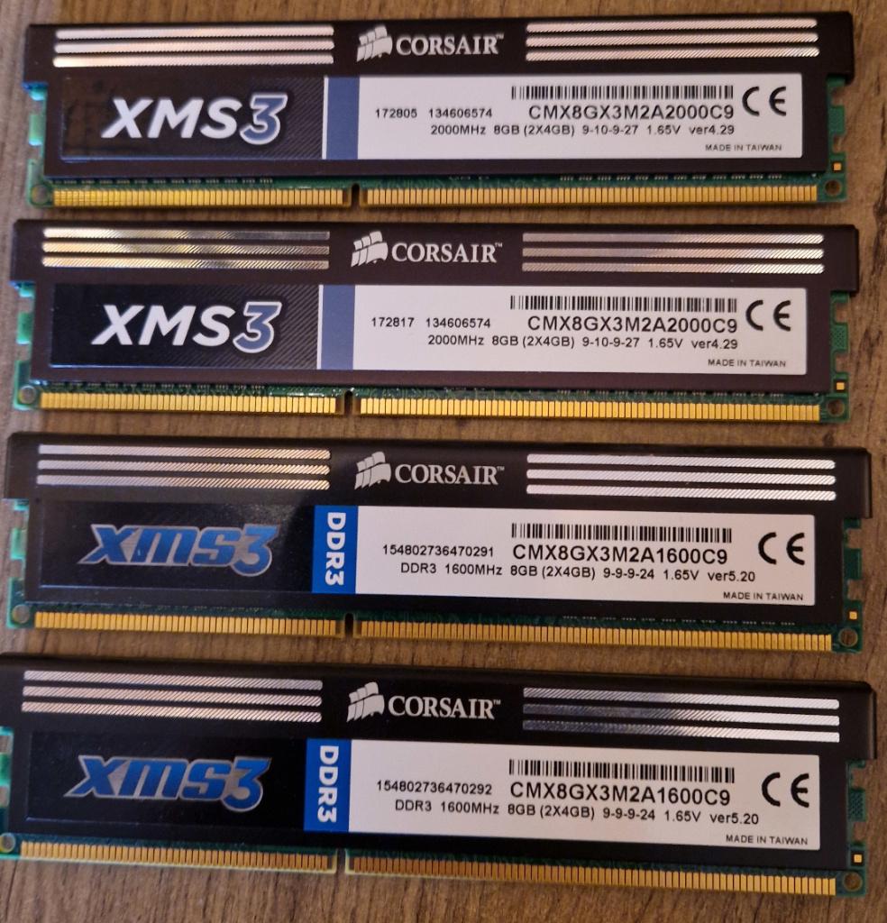 Corsair XMS3 4 x 4GB DDR3, Computers en Software, RAM geheugen, Gebruikt, Verzenden, DDR3, Desktop