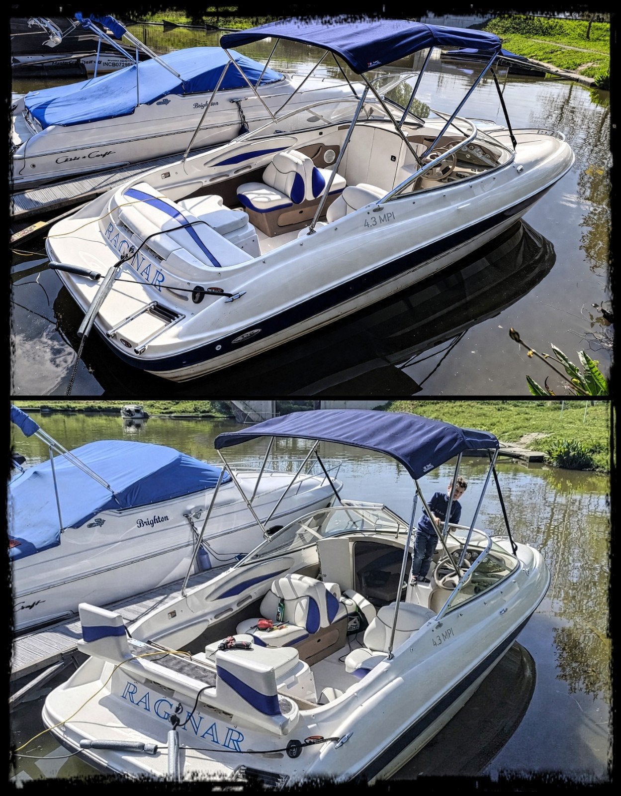 Prachtige Bayliner Capri 602 V6 4.3 Mercury Riba trailer, Watersport en Boten, Speedboten, Bayliner, Ophalen
