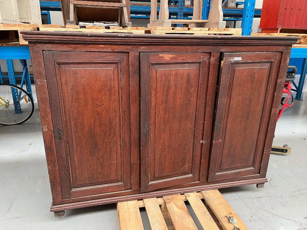 Dressoir, 150 tot 200 cm, Grenenhout, 50 tot 75 cm, Antiek