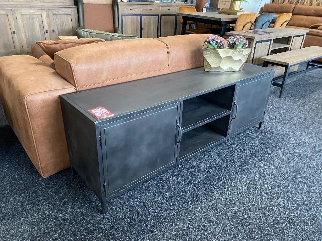 NIEUWE STOCK, TV kast zwart staal in div afmetingen, Enlèvement, Neuf, Autres matériaux, 150 à 200 cm