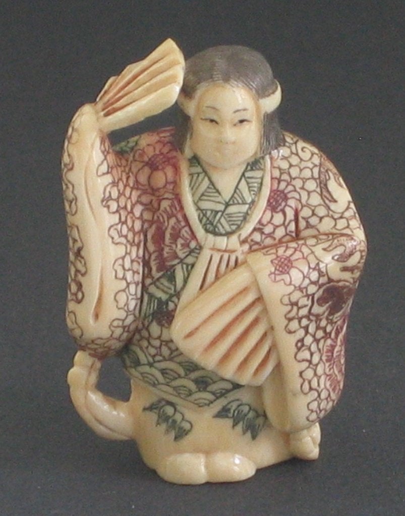 Antiquités japonaises Netsuke en parfait état et signées., Antiquités & Art, Art | Art non-occidental, Japon, Autres matériaux