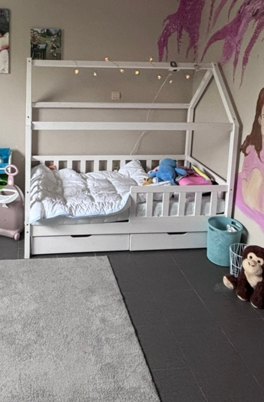 Kleuterbed te koop - wit, Ophalen, Zo goed als nieuw