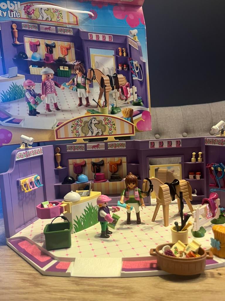 playmobil paardenwinkelset 9401, Ophalen of Verzenden, Gebruikt, Complete set