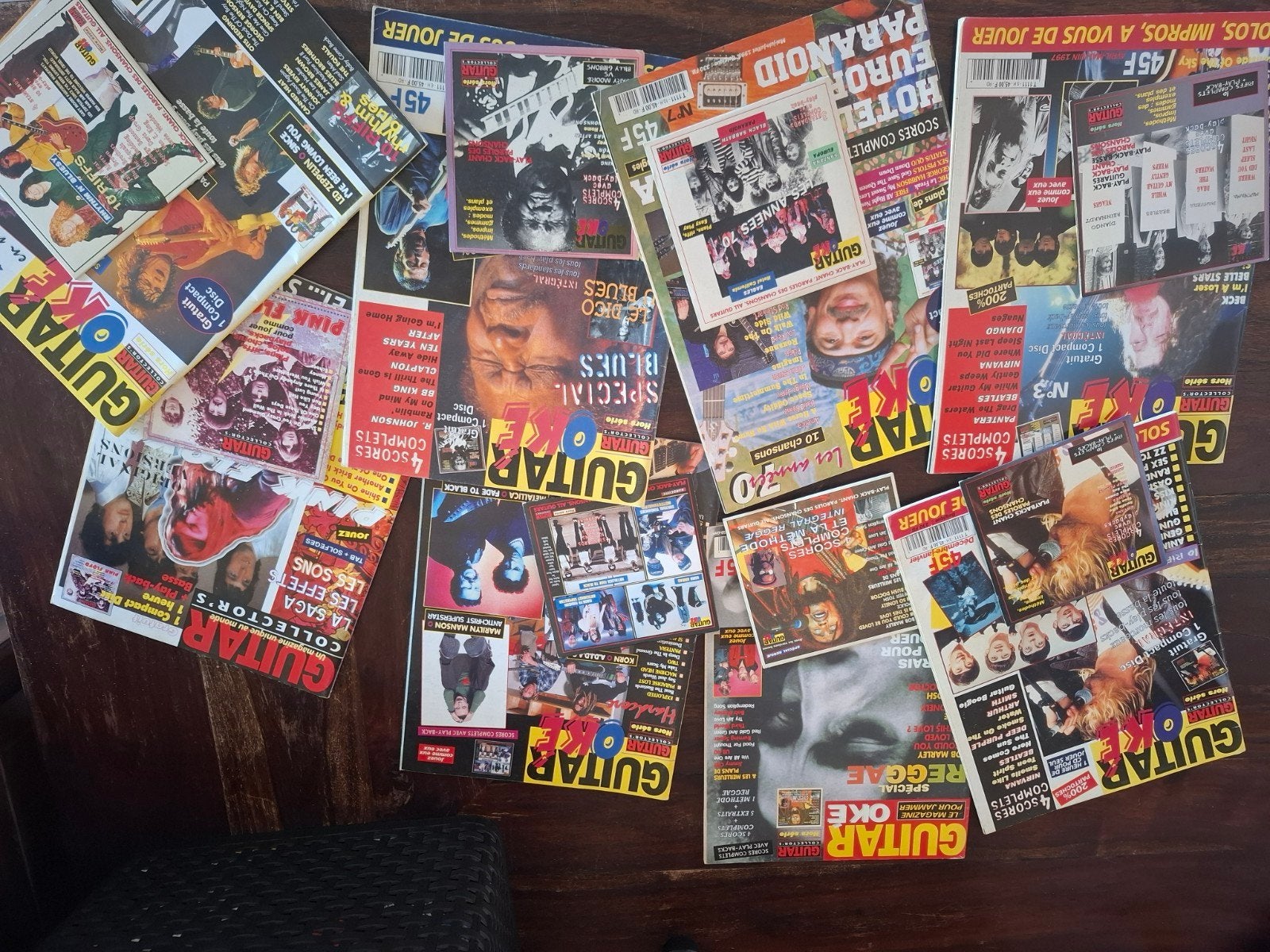 gratis 8 oude gitaartijdschriften (frans) met CD, Muziek en Instrumenten, Bladmuziek, Ophalen of Verzenden