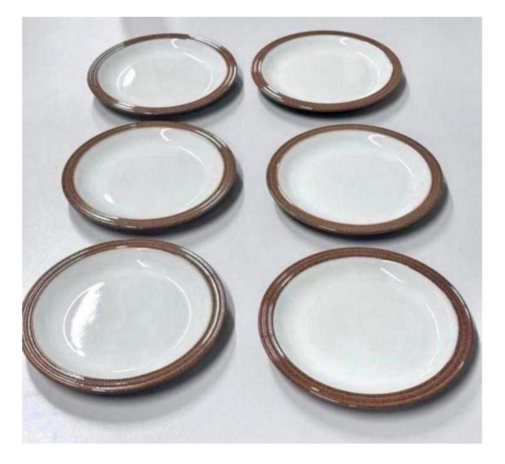 Lot de 6 plats à vaisselle anciens Denby en grès de 16 cm, Enlèvement ou Envoi