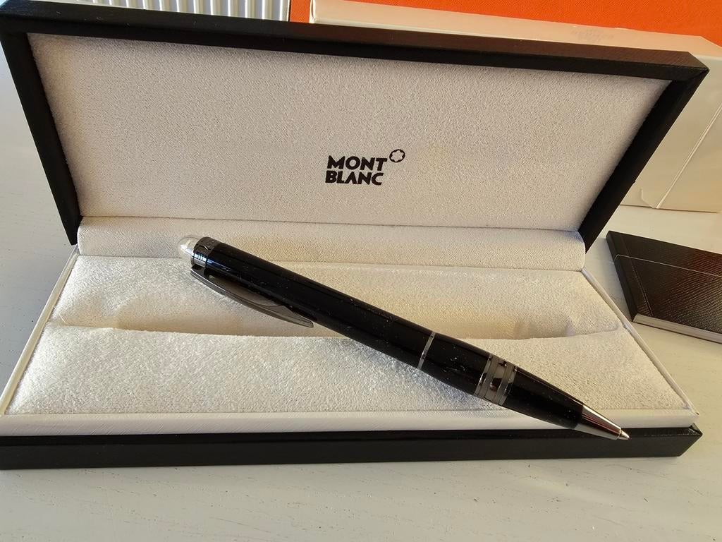 mont blanc starwalker midnight black balpen, Verzamelen, Pennenverzamelingen, Ophalen of Verzenden, Balpen, Mont Blanc